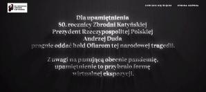 Wirtualne upamiętnienie 80. rocznicy Zbrodni Katyńskiej