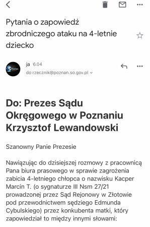 [VIDEO] TOGI BEZ SUMIEŃ: Narkoman zapowiada brutalny atak na 4-letnie dziecko. Sądy w Złotowie i Pile dają przyzwolenie!