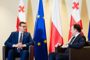 [VIDEO] Premier w Gruzji: zgadzamy się, że trzeba robić wszystko, aby wspomóc Ukrainę walczącą o wartości europejskie. Zdecydowane pakiety sankcji wobec Rosji