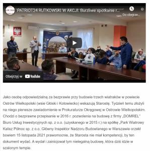 [VIDEO] Czy niemiecka firma SIEMENS GAMESA pracuje w Polsce na zasadach braku praworządności? I to na terenach, gdzie według zawiadomienia do prokuratury, mogło dojść do wyłudzenia dopłat z Unii Europejskiej?