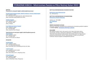 Mistrzostwa Świata FIFA 2022 w Katarze – poradnik dla Kibica