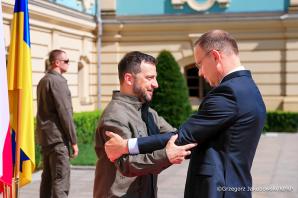 [VIDEO] Kijów. Prezydent RP na uroczystościach z okazji 33. rocznicy Niepodległości Ukrainy