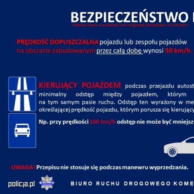 [VIDEO] Bezpieczeństwo na drodze - wybrane zmiany w przepisach ruchu drogowego od 1.06.2021 r.