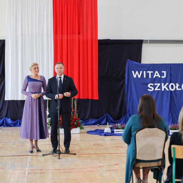 [VIDEO] Para Prezydencka na rozpoczęciu roku szkolnego w Kruszewie