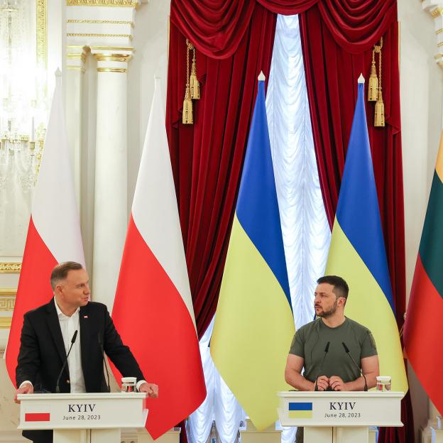 [VIDEO] W stolicy Ukrainy w ramach Trójkąta Lubelskiego spotkali się Prezydenci Polski, Ukrainy i Litwy