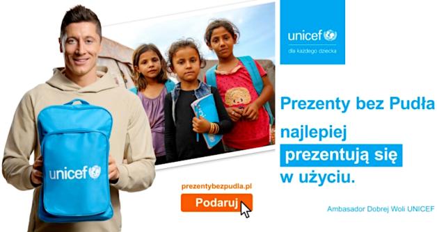 „Prezenty bez Pudła” najlepiej prezentują się w użyciu – Robert Lewandowski wspiera program UNICEF Polska