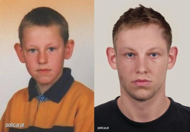 Policja nadal poszukuje Kamila Kowalczuka. Została wykonana fotografia uwzględniająca progresję wieku